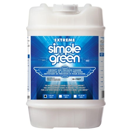 Simple Green Degreaser, Extreme, Aircraft Precision, 5 gal, Pail 13405